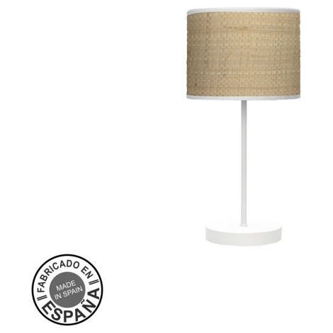 Lampada da tavolo fashion 1xe14 bianco/marrone chiaro 42x17x17cm