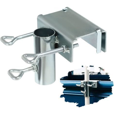 Support de parasol pour balustrade de balcon, support de parasol de balcon, pince de fixation pour parasol de jardin (1/5)