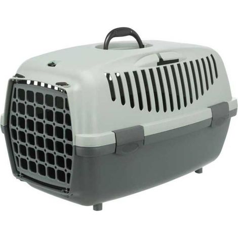 TRIXIE Box de transport Capri 3 - S - 40 x 38 x 61 cm - Anthracite, gris et vert - Pour chien (1/2)