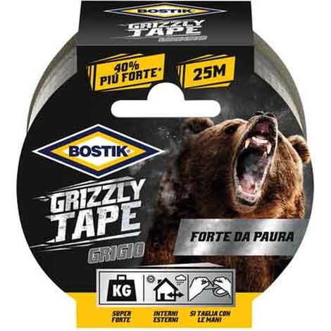 NASTRO TELATO 'GRIZZLY TAPE' BOSTIK mm 50x25 mt - Colore Grigio