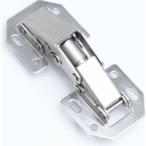Lot de 8 Charnière Porte Placard en Inox, 105 × 44mm Charnière Invisible Meubles Porte Coin 90 Degrés (1/4)