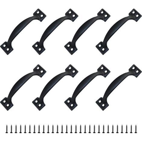 8 Poignées Poignee de Meuble Bouton de Porte Poignee Entraxe Rustiques en Alliage de Zinc Pour Cuisine Porte de Grange Jardin Remise (120MM) (1/5)