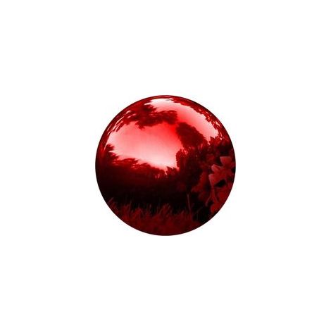 Boule de jardin en acier inoxydable - Réfléchissante - Rouge rubis - 150 mm - Poli brillant - Décoration de jardin - Décoration de table