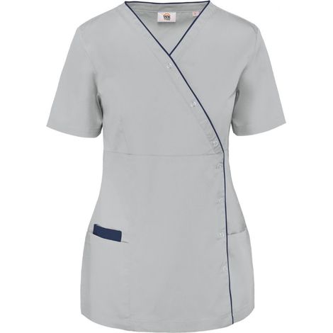 Blouse de service polycoton boutons pression FEMME WK. Designed To Work Gris XXL