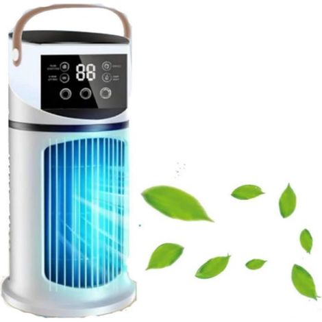 Ventilateur mobile 4 en 1 avec déshumidificateur, ventilateur de bureau USB rafraîchissant et humidificateur à brumisation. (1/5)