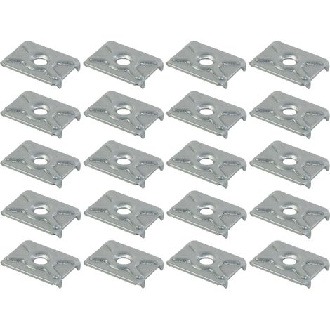 Cyclingcolors – Lot de 20 agrafes de paroi arrière de meuble 19,6x14mm – Acier avec griffes – Assemblage et maintien des panneaux arrière (1/2)