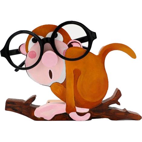Porte-lunettes de bureau "Singe" - Présentoir de lunettes pour magasins - Décor bois - 1pc (1/5)