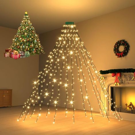 Guirlande lumineuse sapin 400 LED mémoire 5-9ft (1/5)