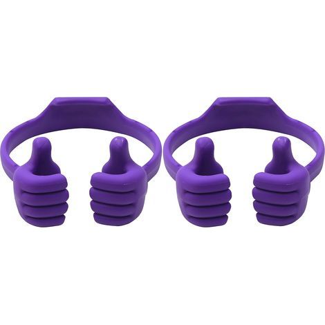 Supporto per cellulare, viola, 45 x 95 x 115 mm, supporto a 2 livelli, supporto da tavolo per smartphone (1/5)