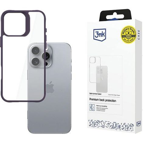 Apple iPhone 16 Pro Max – 3mk Satin Armor Hülle + Lila
