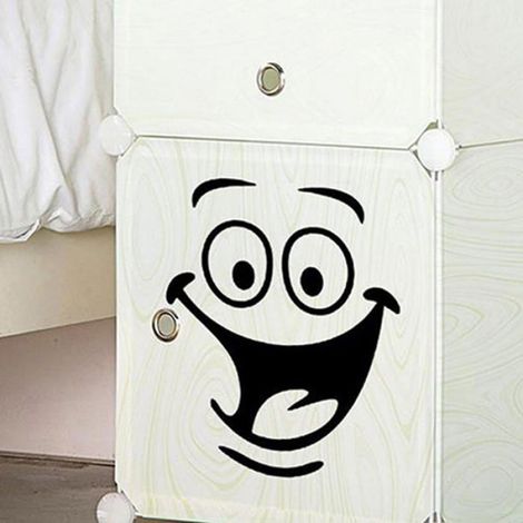 Autocollant Salle De Bain - Autocollant Abattant Toilette En Vinyle Imperméable - Motif Smiley - 23 cm x 17 cm - 1 Pièce (1/5)