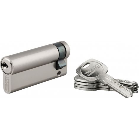 Thirard – Cylindre de serrure Trafic 6 – 60x10mm – Nickelé – Anti-arrachement, anti-perçage, 6 goupilles, 5 clés – Haute sécurité
