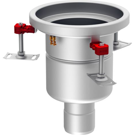 hygienischer Bodenablauf 157 ET rund DN75 senkrecht m. GV 1.4301