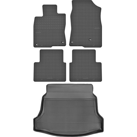 Tapis de coffre MAX-MAT 910611 + MOTOHOBBY 200406 - Honda Civic X Hatchback à partir de 2017, tapis de plancher avant HND - Installés (1/5)