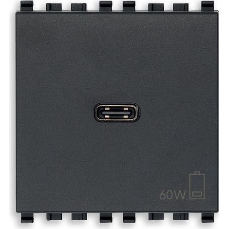 VIMAR - 20298.60 Alimentatore USB C 60W PD grigio