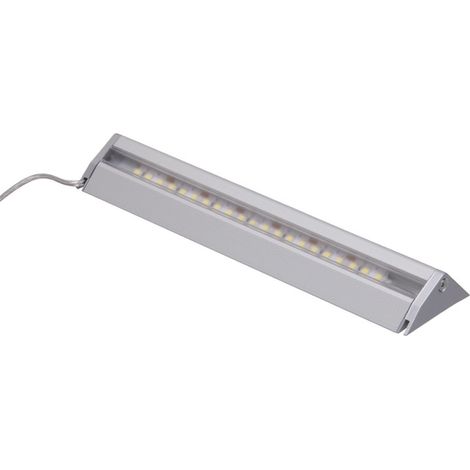 Réglette d'armoire 12v à led - Puissance : 2,3 W - Fixation : En applique - Couleur de la lumière : Blanc neutre - Indice de protection : IP 20 - Décor : Aluminium - VOKIL (1/2)