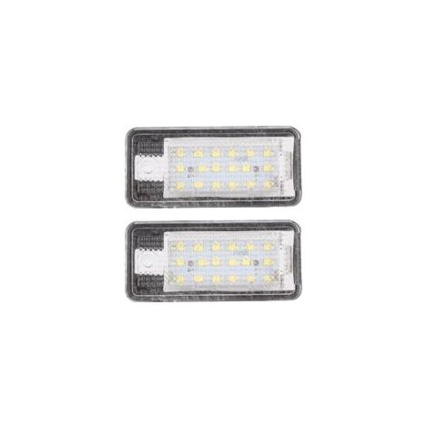 Feux LED pour plaque d'immatriculation Audi Éclairage arrière blanc lumineux 18 LED SMD haute puissance Installation facile