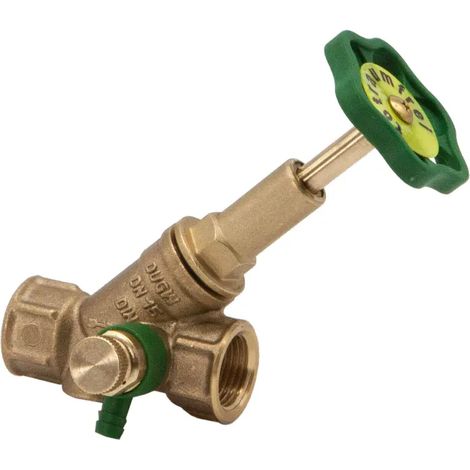 JS Valvola a flusso libero con raccordo a manicotto, con scarico, con albero crescente, DN15, filettatura interna 1/2'', omologato DVGW, 0015101500001