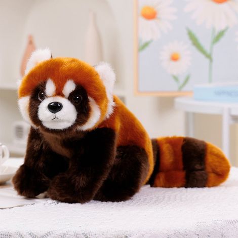 Peluche Raton Laveur - Coussin Peluche Marron 30 cm - Pour Sommeil et Confort - Posture Debout ou Accroupie - 1 Pièce (1/5)