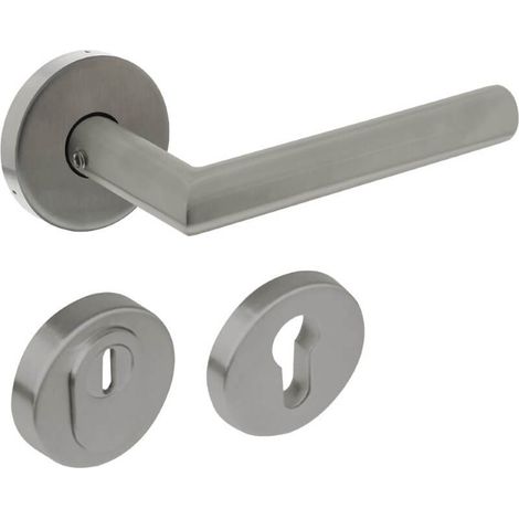 Jeu de ferrures de porte arrière rondes Backura Protection contre la traction du noyau en acier inoxydable - 0035.405715 (1/3)