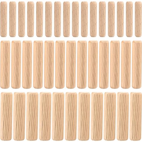 90 Pièces Assortiment de Chevilles en Bois Coniques Rainurées M6 M8 M10 pour Fraisage, Rainurage, Artisanat, Bricolage, Menuiserie