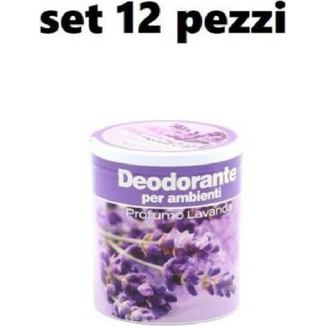 TRADE SHOP - Set 12 Deodoranti Barattolo Profumo Ambiente Assorbi Odori Fragranza Lavanda -