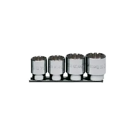 Beta 920U/SB4 Jeu de clés à douilles 1/2" à empreintes multiples chromées 4 pcs.