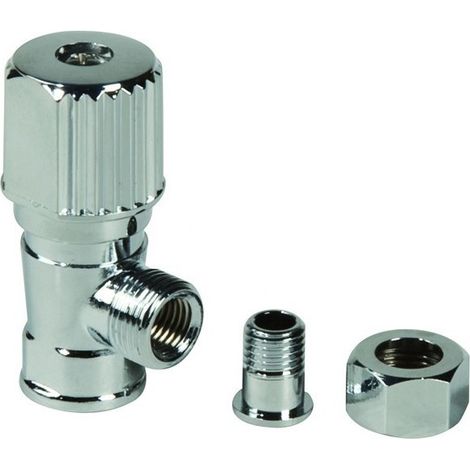 Rubinetto 3/8" per cassetta scarico in acciaio cromato