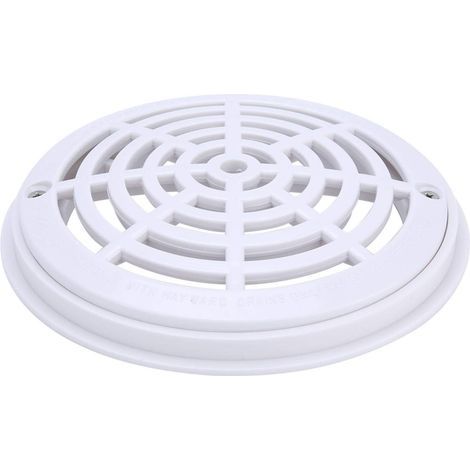 Couvercle de vidange de Piscine, Couverture de vidange Principale de Piscine Ronde Blanche adaptée à l'accessoire de piscines creusées (1/5)