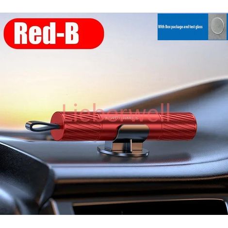 Marteau de sécurité de voiture 2 en 1, Mini accessoire intérieur de véhicule avec outil de coupe de ceinture de sécurité, brise-vitre en verre, Kit d'outils d'urgence de voiture (1/4)