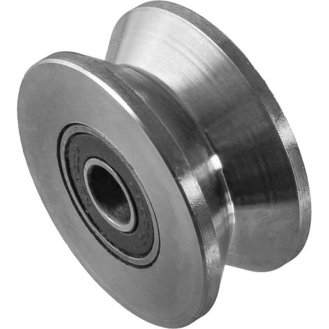 Edelstahl V4A Torrolle Hohlkehle Schiebetor Schiebetür Rolltür Rolltor Laufrolle (1/3)