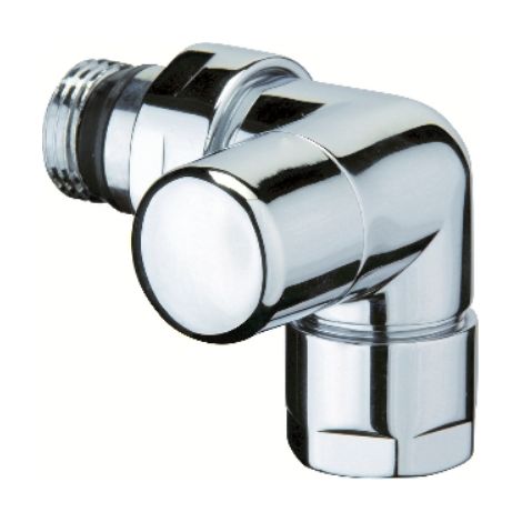 DETENTORE D'ARREDO AD ANGOLO SX CROMO-LUCIDO 1/2 S.F.