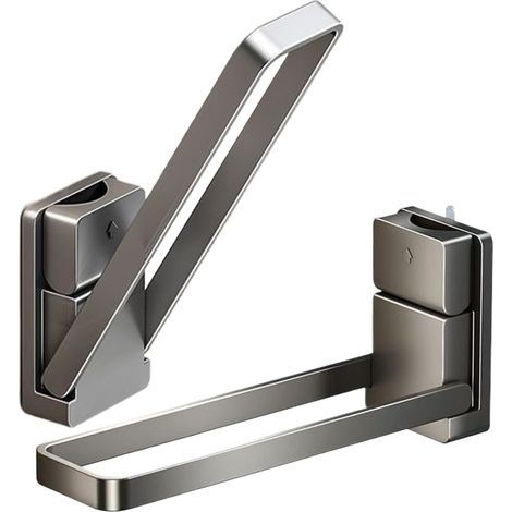 Lot de 2 barres porte serviettes à ventouse, sans perçage, pour salle de bain, design de ventilation intelligent, pour cuisine, dortoir, appartement (1/5)
