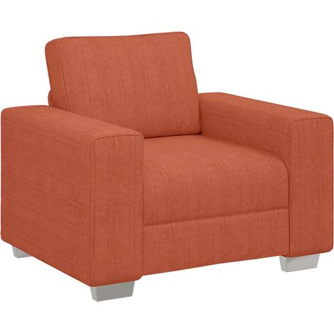 Maison Exclusive - Divano Sedia Rosso Arancione 100x77x82 cm Tessuto di Velluto a Coste