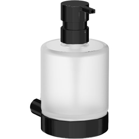 Inda - Dispenser sapone a parete Mito nero opaco/vetro satinato
