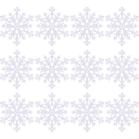 Set mit 12 hängenden Weihnachtsbaumkugeln – Kreative Deko-Elemente für Zuhause – 10,5 x 0,28 x 0,1 cm – Weiß (1/4)