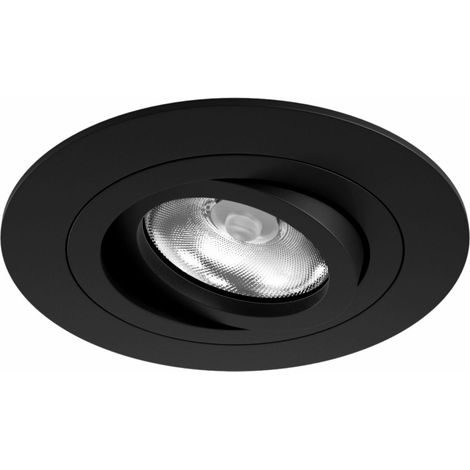 One Recessed Faretto Led da incasso 50mm GU10 orientabile 360° inclinazione 45° finitura Nero Opaco grado protezione IP20 - Beneito & Faure