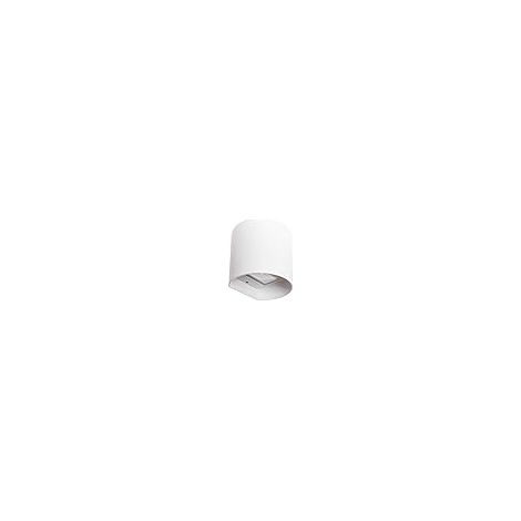 Wandlampe Geschmack ip54 2x4w led 650lm 6500k 95°l.11xan.9,5xh.11cm Aluminium white