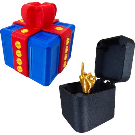 Boîte Cadeau - Boîte À Vis 3D - Pour Fêtes Et Occasions Spéciales - Bleu - 1 Pièce (1/5)