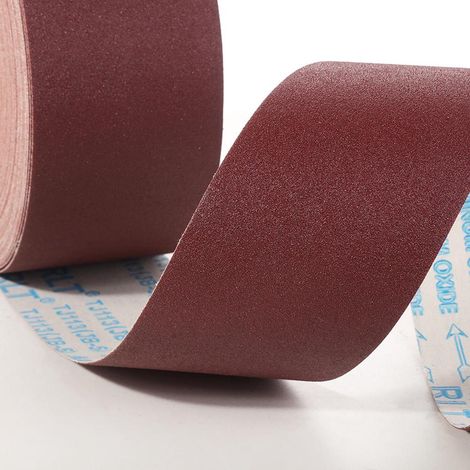 Rouleau de papier abrasif grain 400, 93 mm x 50 m, pour ponçage à l'eau du métal et du bois, compatible avec les ponceuses vibrantes et manuelles. (1/5)