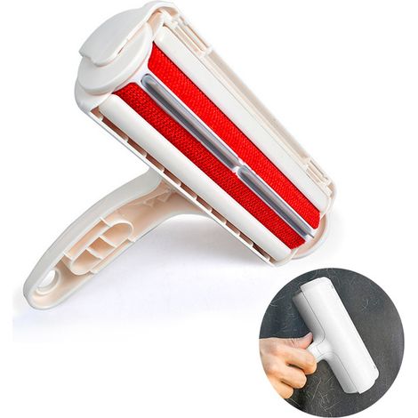 Brosse Anti Poils Animaux,Brosse Ramasse et Enlève Poils,Brosse de Nettoyage Magique Réutilisable pour Chien, Chat, Vêtements, Coussin, Canapé, Voiture, Lit (1/5)