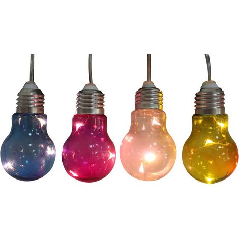 GUIRNALDE STYLE AMPOULE COULEURS À PILE