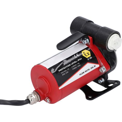 Pompe à Carburant à Haute Pression, Pompe à Carburant Pompe de Transfert de Gaz 12V Pompe à Explosion Proof de Transfert d'huile Auto-amorçage Calme avec Interrupteur pour le Kérosène (1/4)