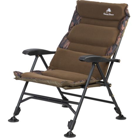 CampFeuer Silla de Pesca Plegable Camuflaje Marrón (1/5)