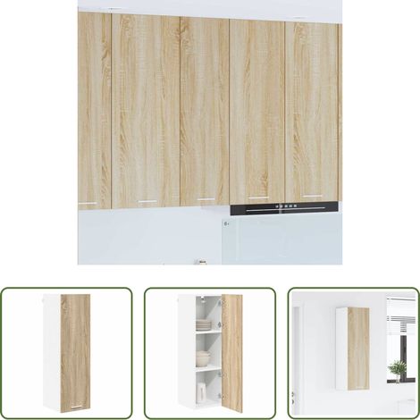 vidaXL Küchenschränke - Hängeschrank Sonoma-Eiche 30 x 31 x 100 cm Holzwerkstoff (1/5)