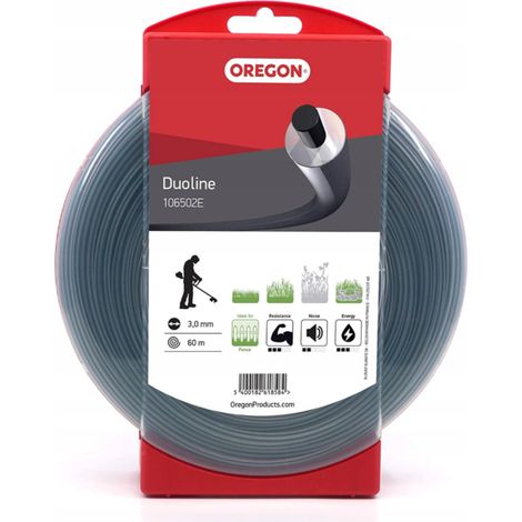 Filo decespugliatore Tondo Duoline Trasparente/Nero ø3.0mm/60m Oregon 106502E