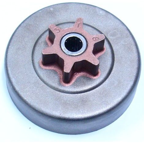 Pignon chaîne tronçonneuse pour Mc Culloch – Type étoile 3/8 LP – 6 dents – Diamètre cloche 67mm – 501628301