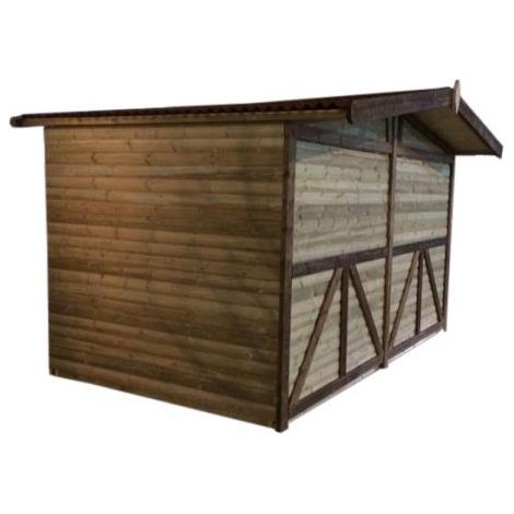 Wooden Garden 4M X 2.4M Standard Chalet (1/2)