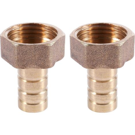 2 pièces 12mm durite Barb 1/2BSP Female Thread Quick Joint connecteur adaptateur doré (1/5)