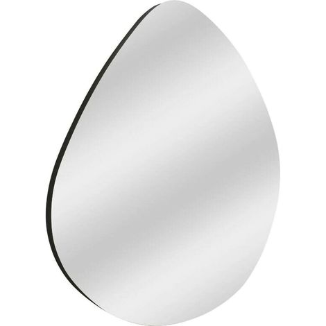 Dmora - Specchio Menkar, Specchiera, Articolo d'arredo a muro, Decorazione con specchio, 60x2h60 cm, Nero, con imballo rinforzato, con imballo rinforzato